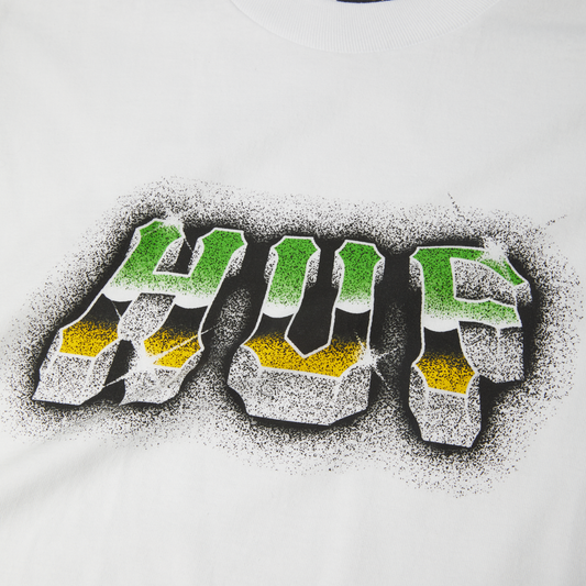 HUF Chrome Grit S/S Tee White