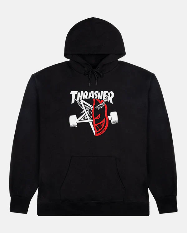 Thrasher X Spitfire Polerón Canguro Thrash & Burn Black