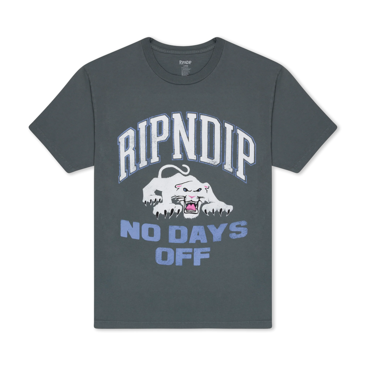 Rip N Dip Polera  White Panther Tee Charcoal