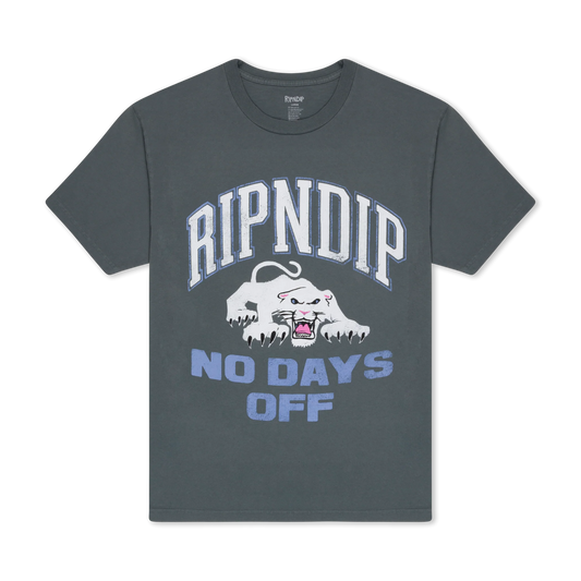 Rip N Dip Polera  White Panther Tee Charcoal