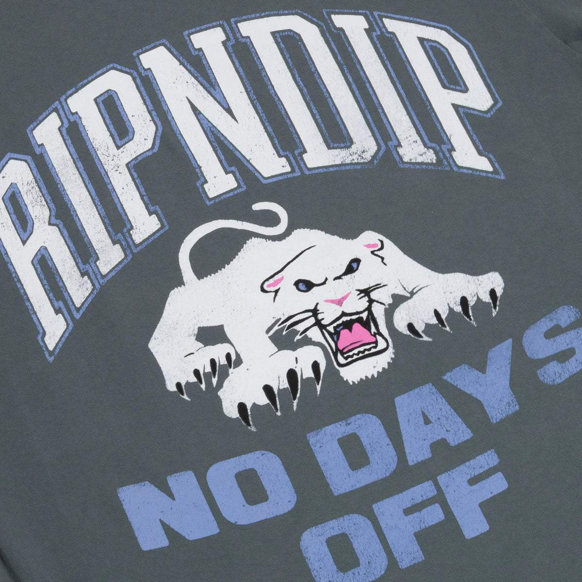 Rip N Dip Polera  White Panther Tee Charcoal