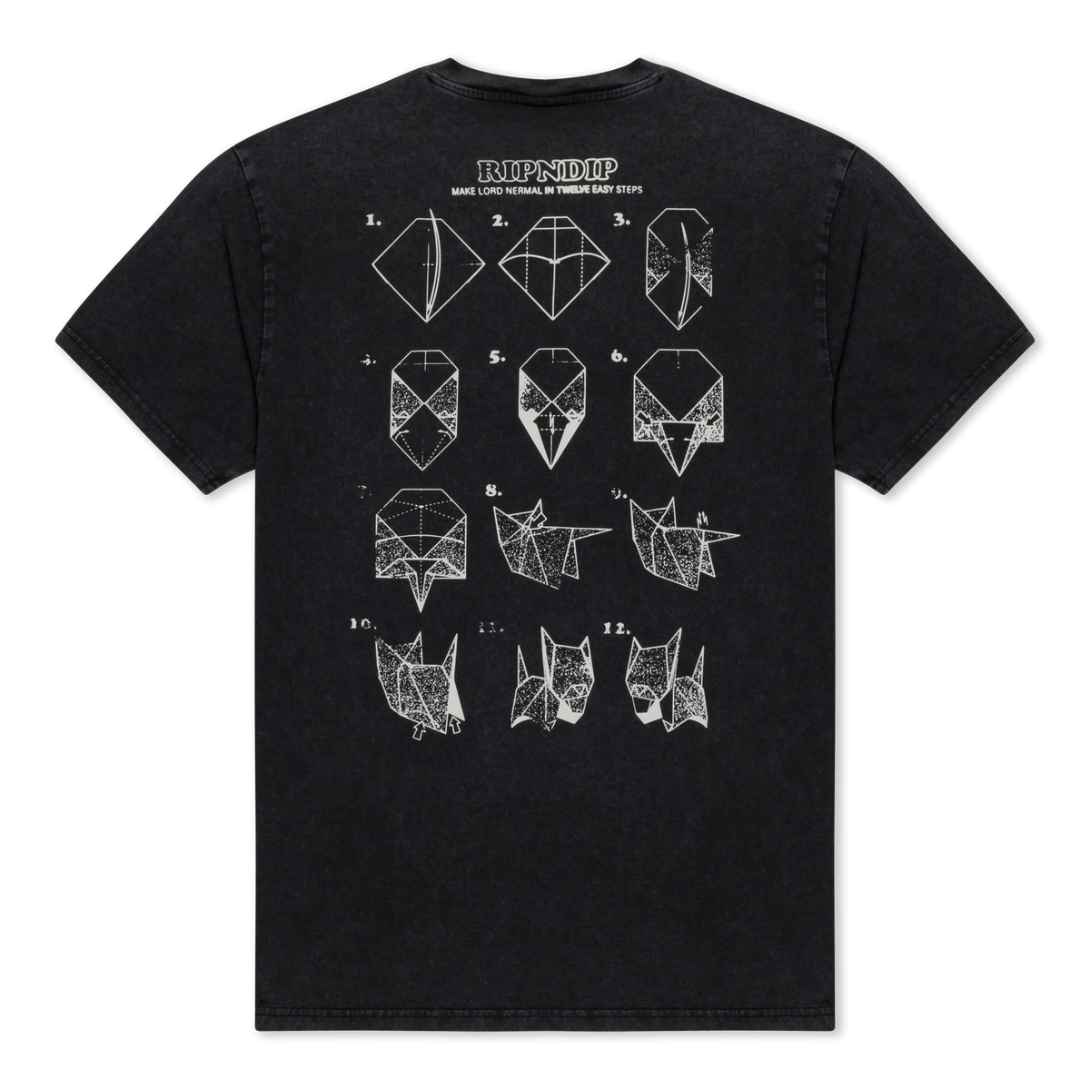 Rip N Dip Origami Tee Black Vintage Wash