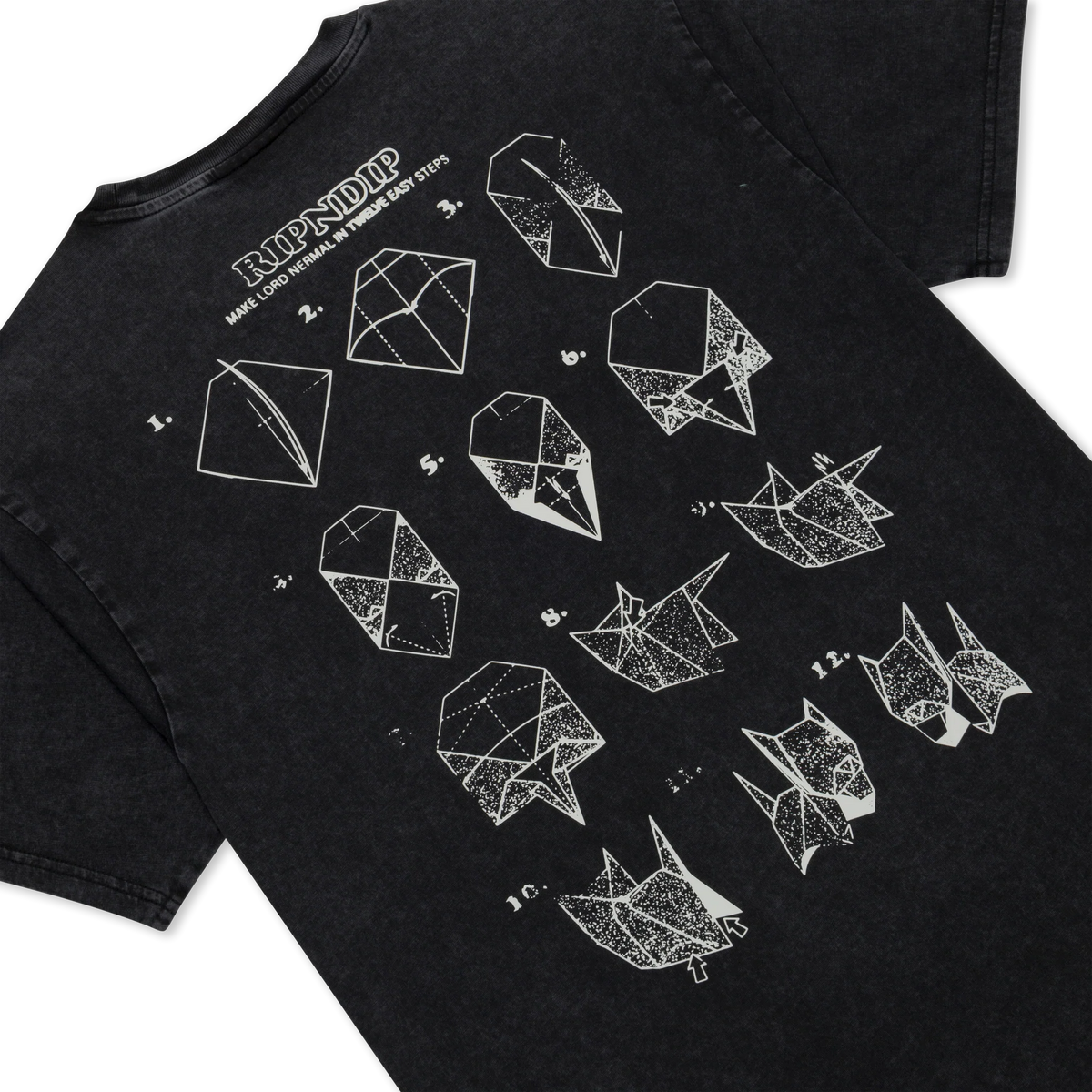 Rip N Dip Origami Tee Black Vintage Wash