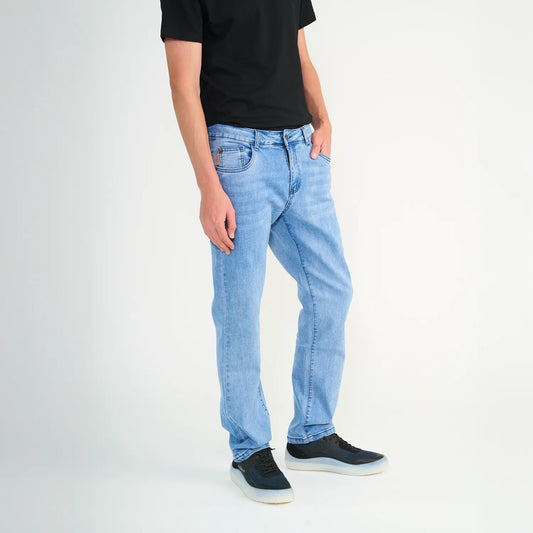 Ellus Jeans Hombre Straight Tiro Alto Med Blue