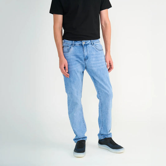 Ellus Jeans Hombre Straight Tiro Alto Med Blue