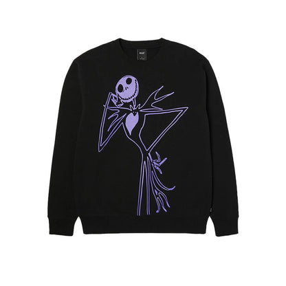HUF Jack Skellington Crewneck Sweatshirt Black