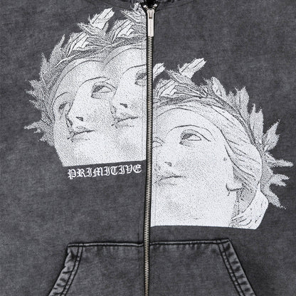 Polerón Primitive Century Boxy Zip Hood