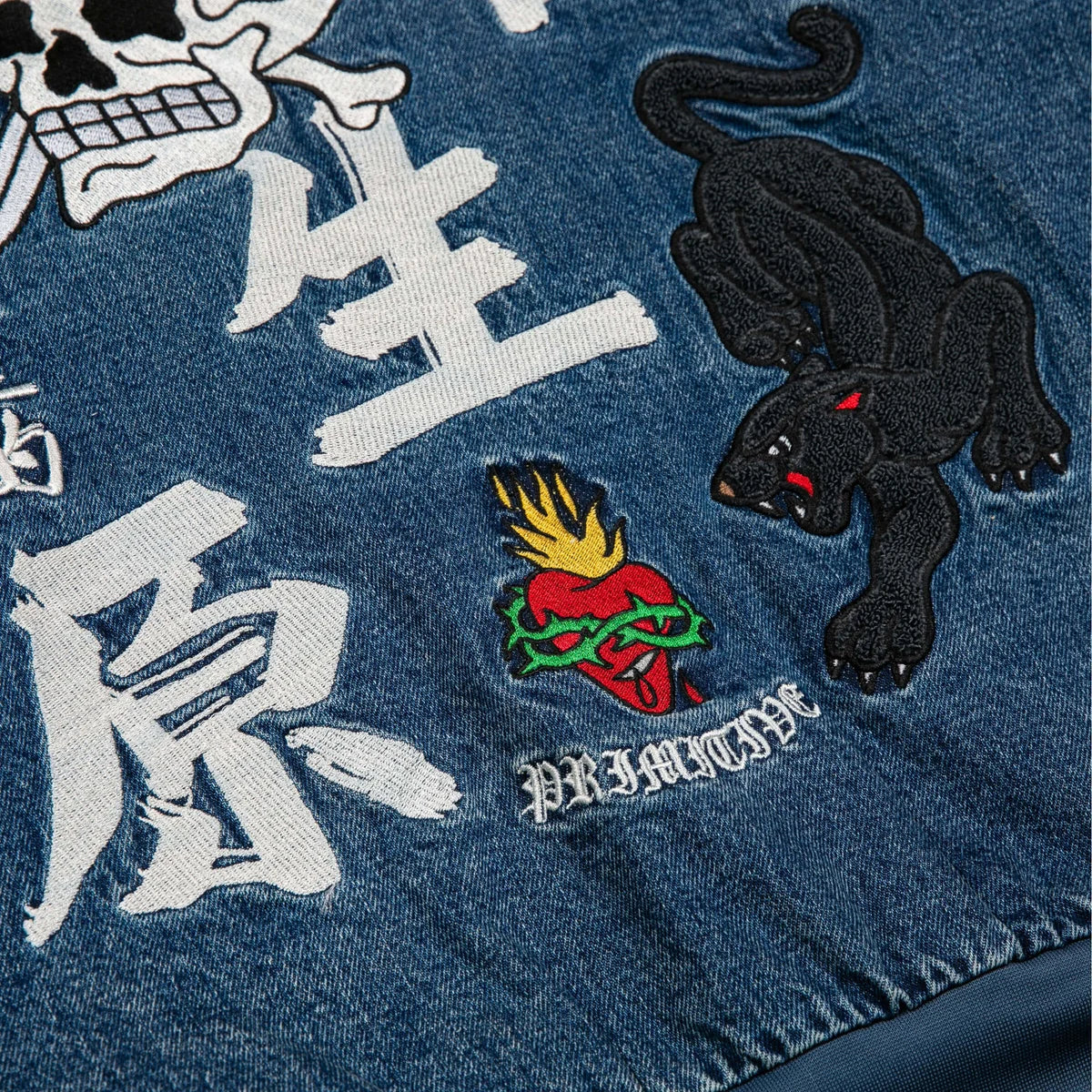 Polerón Primitive Outsider Denim Zip Hood