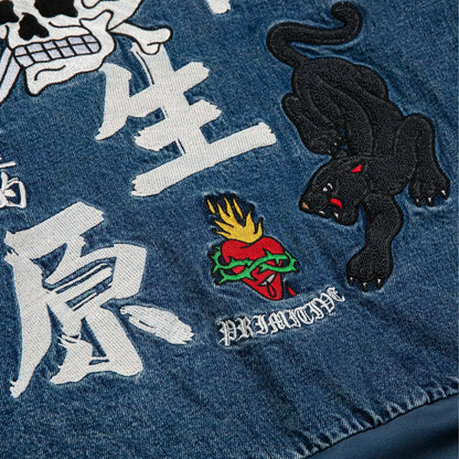 Polerón Primitive Outsider Denim Zip Hood