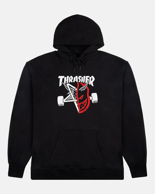 Thrasher X Spitfire Polerón Canguro Thrash & Burn Black