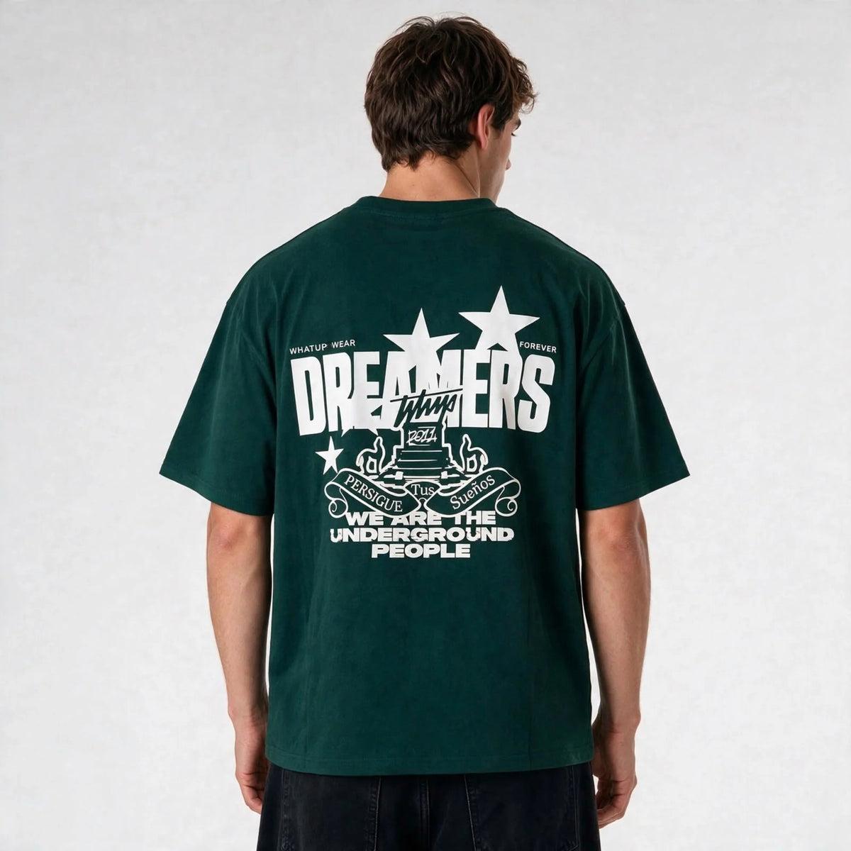 WhatUp Polera Men Oversize Dreamers Green
