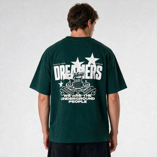 WhatUp Polera Men Oversize Dreamers Green