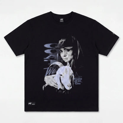 WhatUp Polera Men Oversize GOAT Black