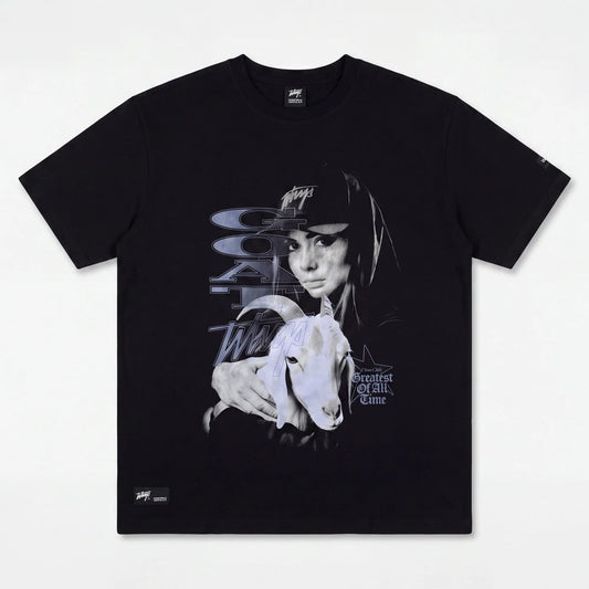 WhatUp Polera Men Oversize GOAT Black