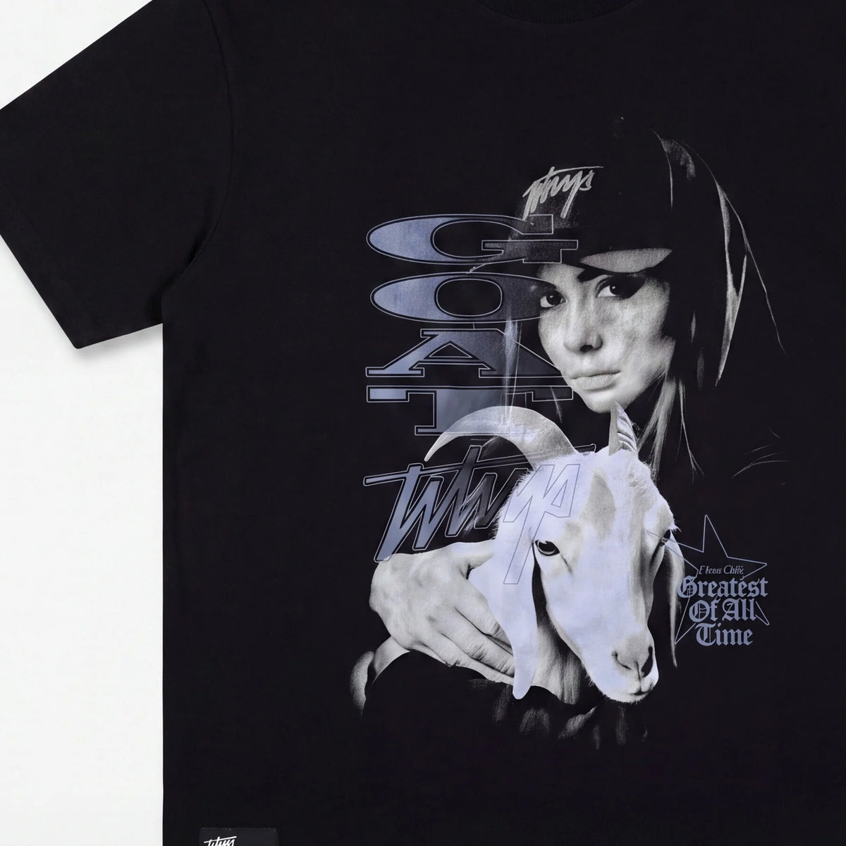 WhatUp Polera Men Oversize GOAT Black