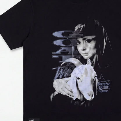 WhatUp Polera Men Oversize GOAT Black