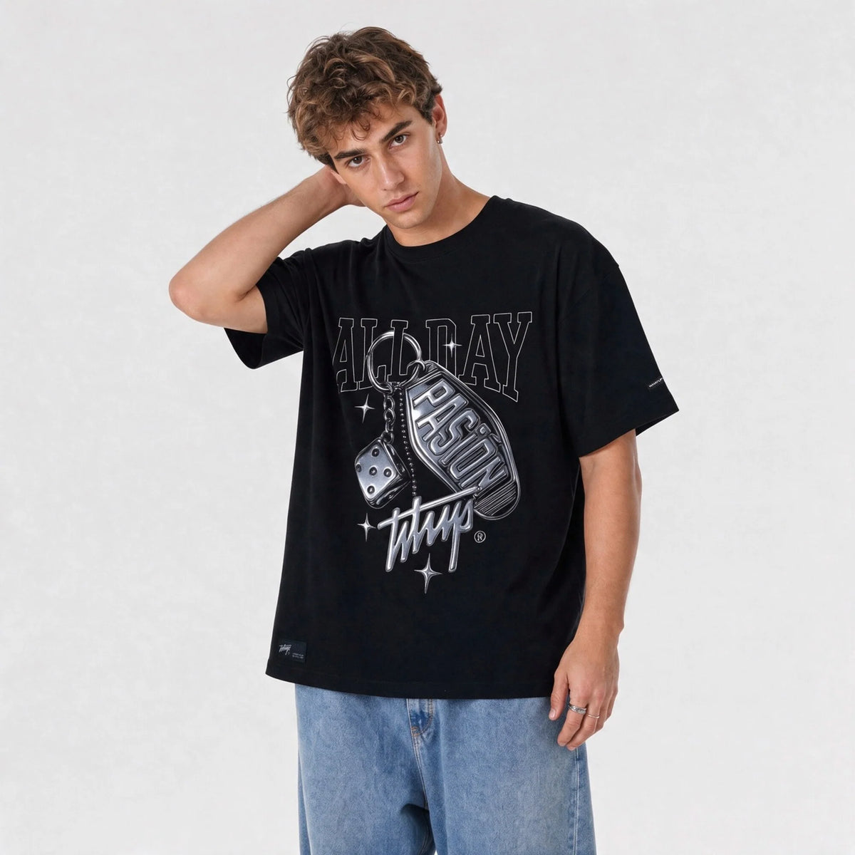 WhatUp Men Oversize Passion Keychain Black